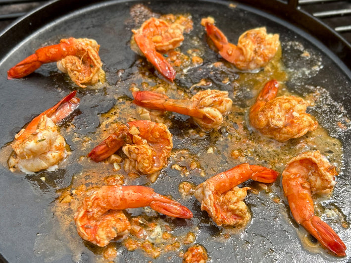 Black Tiger King Prawns Butterfly Style with a Smoked Paprika