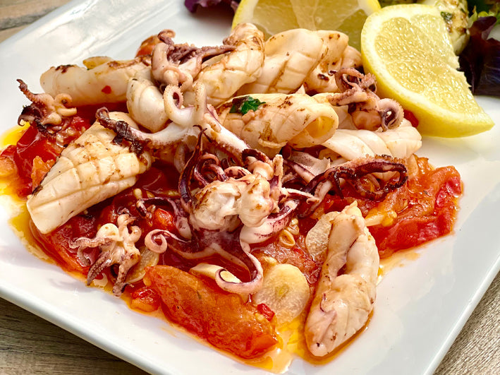 Baby Squid Cooked in a Summertime Sauce