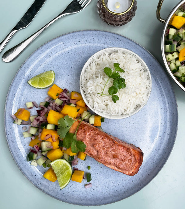 Tandoori Salmon Supreme with a Fresh Spicy Mango Chutney