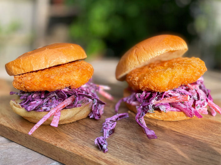 Made For You, King Prawn Burger with Healthy Slaw