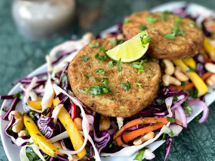 Made For You, Thai Style Cod and Prawn Fishcakes with Fresh Thai Salad