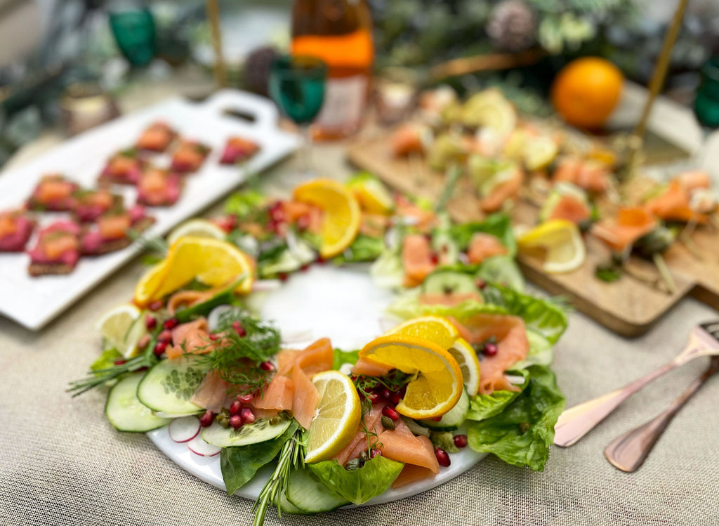 Festive Smoked Salmon Wreath
