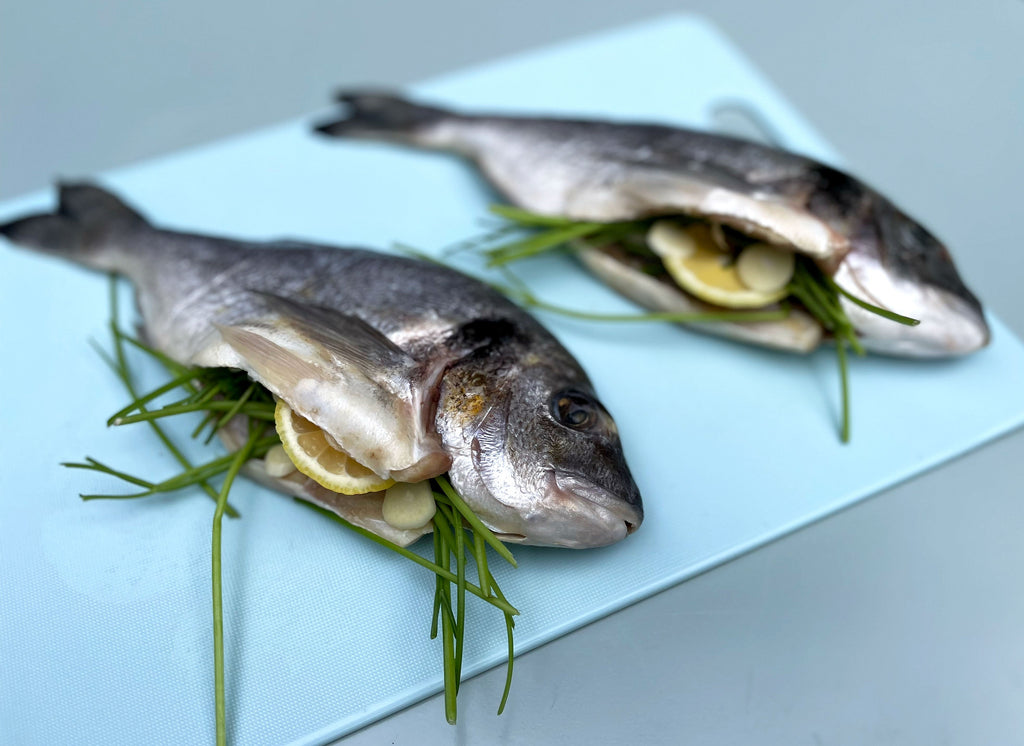 Herb-Roasted Whole Sea Bream with Potatoes & Olives